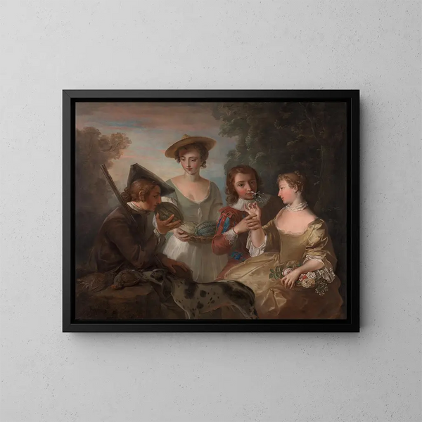 Le Sens de l'Odorat - Philippe Mercier — gerahmtes Bild an der Wand