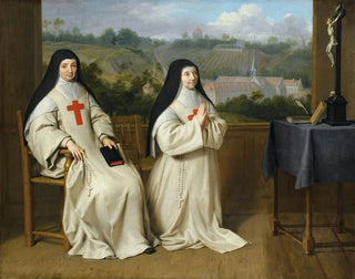 Porträt von Mutter Agnès und Schwester Angélique aus dem Kloster Port-Royal-des-Champs - Philippe de Champaigne — Ansicht des Kunstwerks