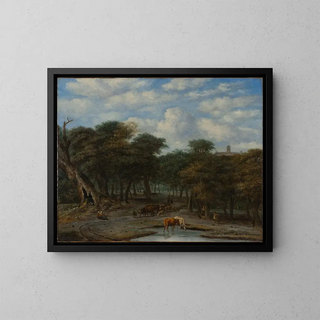 Philips Koninck - Forest Clearing with Cattle.webp
