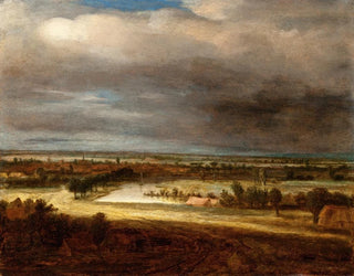 Philips Koninck - Panoramic Landscape with a Village.webp