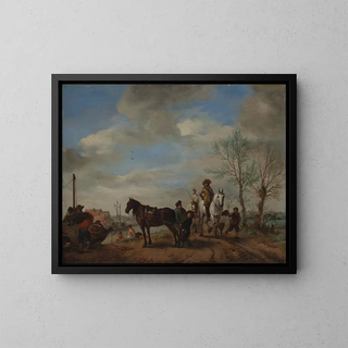 Philips Wouwerman - A Man and a Woman on Horseback.webp