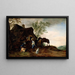 Halte der Reiter in einer Gaststätte - Philips Wouwerman — gerahmtes Bild an der Wand