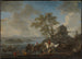 Teich mit Pferden an einem Fluss - Philips Wouwerman — Ansicht des Kunstwerks