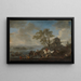 Teich mit Pferden an einem Fluss - Philips Wouwerman — gerahmtes Bild an der Wand