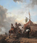 Soldaten feiernd mit einer Magd vor einem Zelt - Philips Wouwerman — Ansicht des Kunstwerks