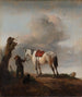 Der graue Hengst - Philips Wouwerman — Ansicht des Kunstwerks