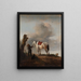Der graue Hengst - Philips Wouwerman — gerahmtes Bild an der Wand