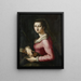 Portrait einer Frau als heilige Katharina - Pier Francesco Foschi — gerahmtes Bild an der Wand