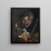 Saint Joseph liest ein Buch und hält einen blumengeschmückten Stab - Pier Francesco Mola — gerahmtes Bild an der Wand