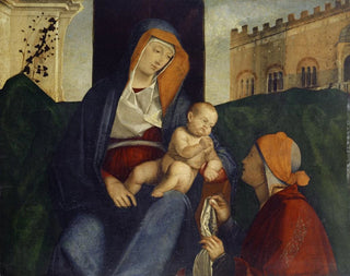 Pier Maria Pennacchi - The Virgin with the Child and a Believer.webp