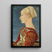 Portrait einer jungen Dame - Piero del Pollaiolo — gerahmtes Bild an der Wand