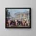 Ausstellung von Pierre Nicolas Perrin auf dem Place de la Révolution am 29. Vendémiaire des Jahres II - Pierre-Antoine Demachy — gerahmtes Bild an der Wand