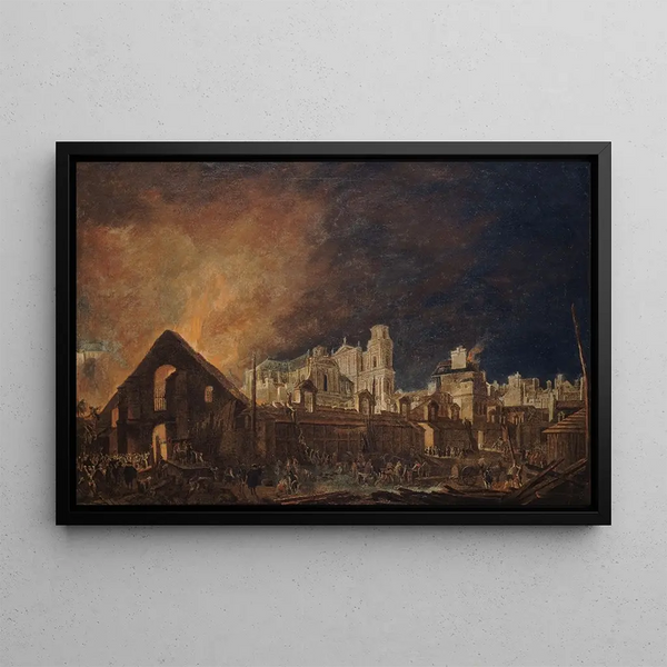 PierreAntoine Demachy - La Foire SaintGermain pendant lincendie nuit du 16 au 17 mars 1762.webp