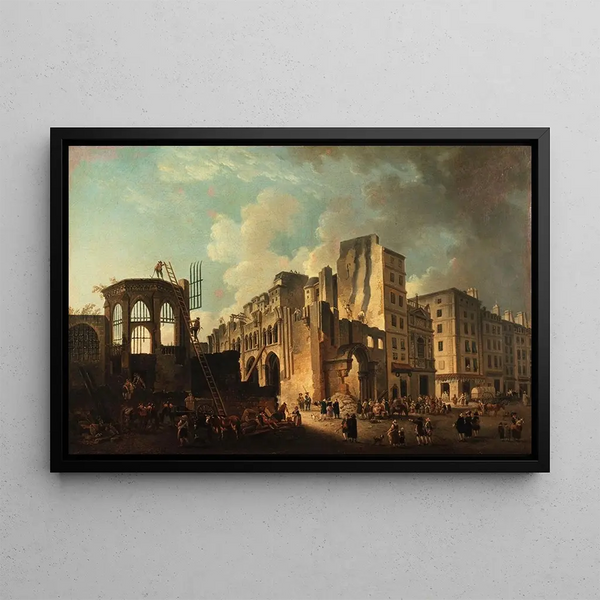 PierreAntoine Demachy - La dmolition de lglise des SaintsInnocents rue SaintDenis.webp