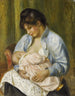 Eine Frau, die ein Kind stillt - Pierre-Auguste Renoir — Ansicht des Kunstwerks