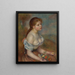 Eine junge Frau mit Margeriten - Pierre-Auguste Renoir — gerahmtes Bild an der Wand