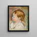 Kopf eines Kindes im Profil nach links - Pierre - Auguste Renoir — gerahmtes Bild an der Wand