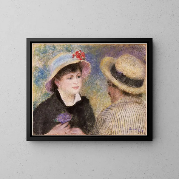 Paar im Boot - Pierre-Auguste Renoir — gerahmtes Bild an der Wand