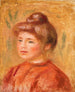 Büste einer Frau in Rot Buste de femme en rouge - Pierre-Auguste Renoir — Ansicht des Kunstwerks