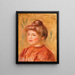 Büste einer Frau in Rot Buste de femme en rouge - Pierre-Auguste Renoir — gerahmtes Bild an der Wand