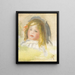 Kinderbild mit blonden Haaren - Pierre-Auguste Renoir — gerahmtes Bild an der Wand