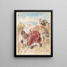 Kinder, die mit dem Ball spielen - Pierre-Auguste Renoir — gerahmtes Bild an der Wand