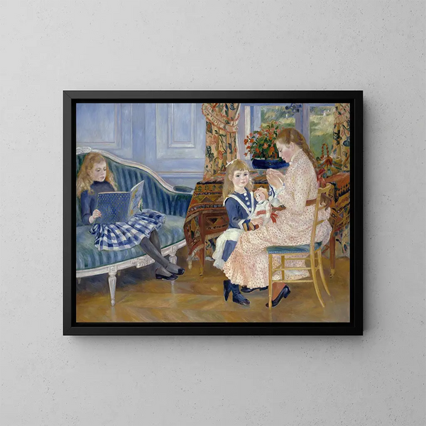 L'Après-midi des enfants à Wargemont - Pierre-Auguste Renoir — gerahmtes Bild an der Wand