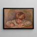 Claude Renoir schreibend - Pierre-Auguste Renoir — gerahmtes Bild an der Wand