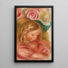Coco in den Rosen - Pierre-Auguste Renoir — gerahmtes Bild an der Wand