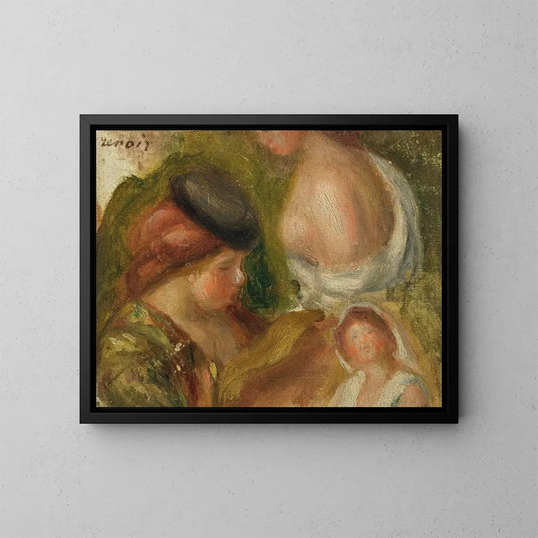 Studien der Frauen - Pierre-Auguste Renoir — gerahmtes Bild an der Wand