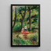 Frau und Kind in einer Landschaft - Pierre-Auguste Renoir — gerahmtes Bild an der Wand