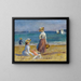 Figuren am Strand - Pierre-Auguste Renoir — gerahmtes Bild an der Wand