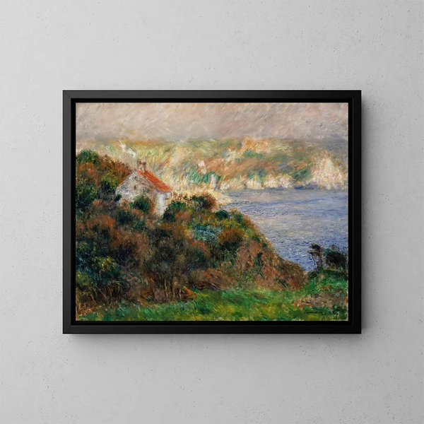 Nebel auf Guernsey - Pierre-Auguste Renoir — gerahmtes Bild an der Wand