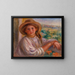 Junge Frau am Balkon, Cagnes - Pierre-Auguste Renoir — gerahmtes Bild an der Wand
