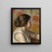 Kopf eines jungen Mädchens - Pierre-Auguste Renoir — gerahmtes Bild an der Wand