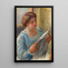 Junge Frau liest - Pierre-Auguste Renoir — gerahmtes Bild an der Wand