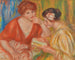 La Lecture. Zwei Frauen mit roten und rosa Blusen - Pierre-Auguste Renoir — Ansicht des Kunstwerks