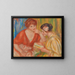 La Lecture. Zwei Frauen mit roten und rosa Blusen - Pierre-Auguste Renoir — gerahmtes Bild an der Wand