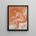 Die Toilette oder Nackte Frau, die sich abtrocknet - Pierre-Auguste Renoir — gerahmtes Bild an der Wand