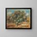 Landschaft mit Frau beim Gärtnern - Pierre-Auguste Renoir — gerahmtes Bild an der Wand