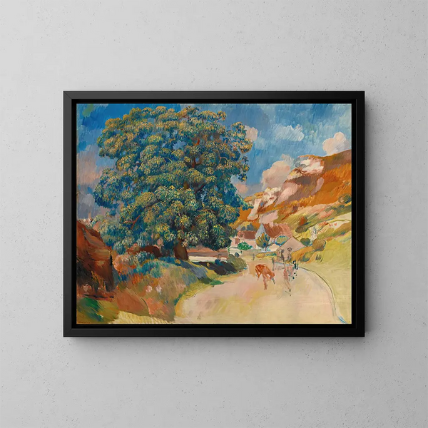 Le Grand Arbre au Bord de la Route - Pierre-Auguste Renoir — gerahmtes Bild an der Wand