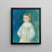 Lucie Bérard Kind in Weiß - Pierre-Auguste Renoir — gerahmtes Bild an der Wand