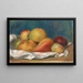 Stillleben mit Äpfeln und Birne - Pierre-Auguste Renoir — gerahmtes Bild an der Wand