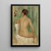 Nacktes Sitzen von hinten - Pierre-Auguste Renoir — gerahmtes Bild an der Wand