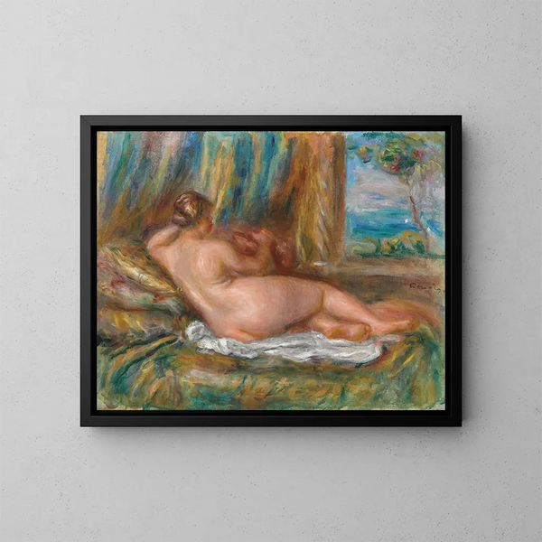 Odalisque liegend - Pierre-Auguste Renoir — gerahmtes Bild an der Wand