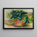 Landschaft Häuser - Pierre-Auguste Renoir — gerahmtes Bild an der Wand