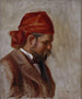 Portrait von Ambroise Vollard mit rotem Schal - Pierre-Auguste Renoir — Ansicht des Kunstwerks