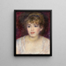 Portrait von Jeanne Samary - Pierre-Auguste Renoir — gerahmtes Bild an der Wand