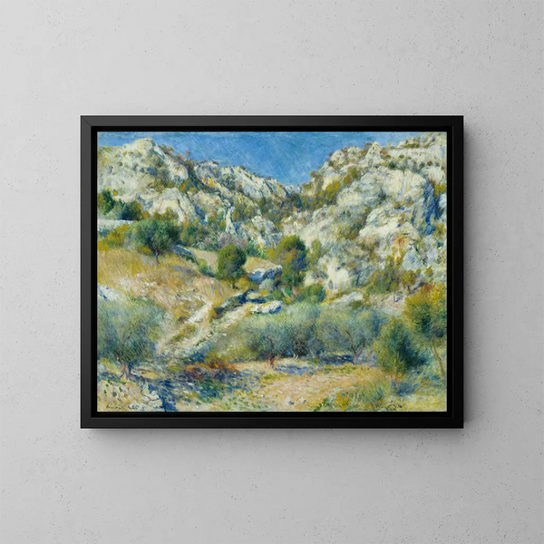 Rochers à l'Estaque - Pierre-Auguste Renoir — gerahmtes Bild an der Wand