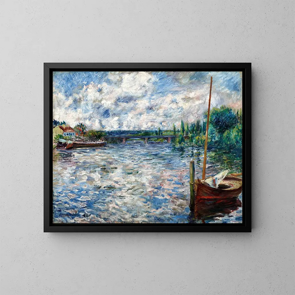 La Seine à Chatou - Pierre-Auguste Renoir — gerahmtes Bild an der Wand